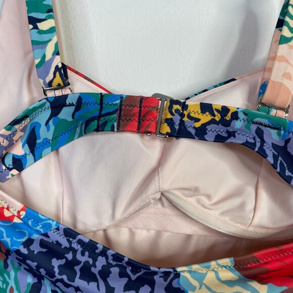 Athleta Square Neck Tankini Top and Bottoms Swimsuit Swim Bora Bora 34 B C S M - Picture 10 of 17